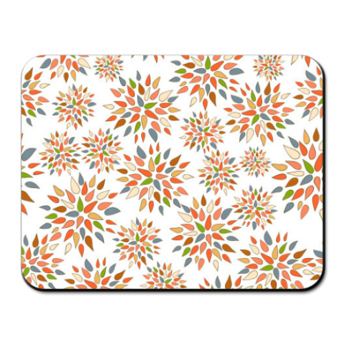 Коврик для мыши с принтом Яркие цветы