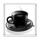 Магнит 6.5 x 6.5 см Чашка