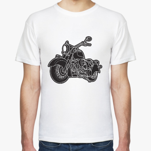 Футболка с принтом Мотоцикл