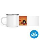 Кружка металлическая белая (круговая запечатка)