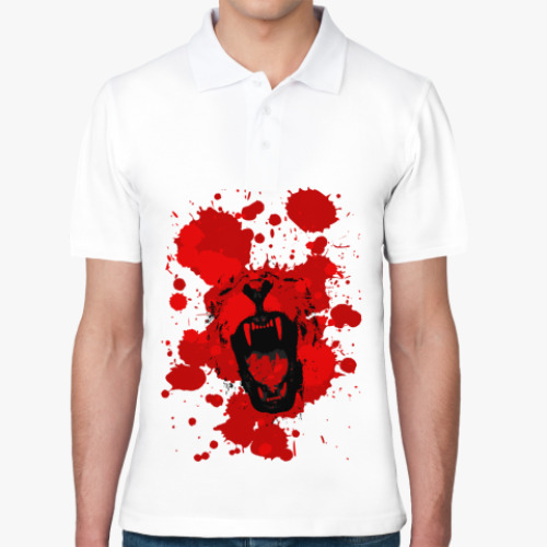 Рубашка поло с принтом Лев