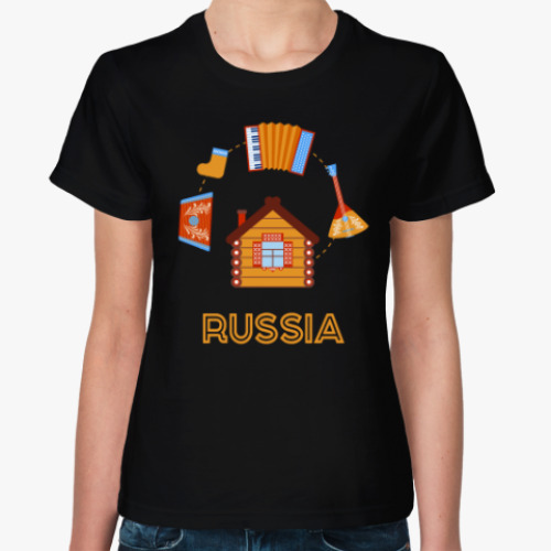 Женская футболка Russia, Россия