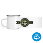 Кружка металлическая белая (круговая запечатка)