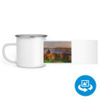 Кружка металлическая белая (круговая запечатка)