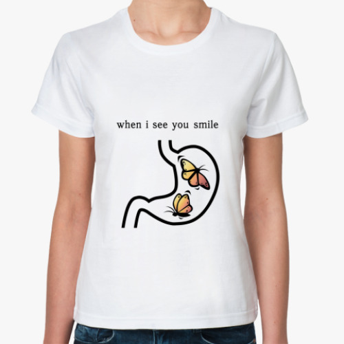 Классическая футболка Бабочки в животе