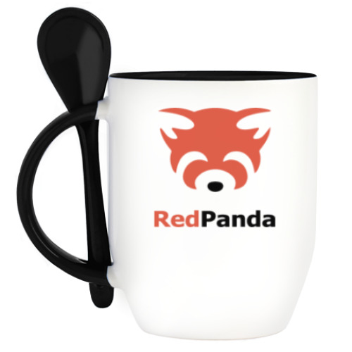 Кружка с ложкой Red Panda