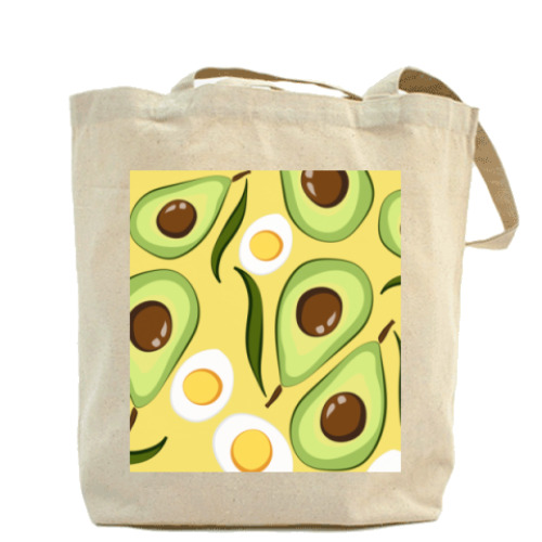 Сумка шоппер с принтом Яркий авокадо