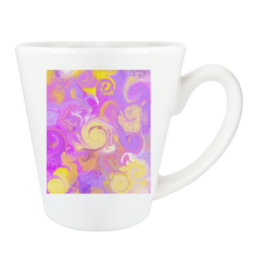 Чашка Латте с принтом Калейдоскоп. Абстракция