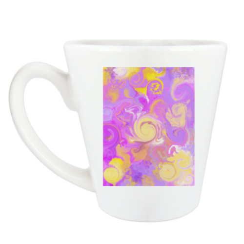 Чашка Латте с принтом Калейдоскоп. Абстракция