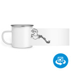 Кружка металлическая белая (круговая запечатка)