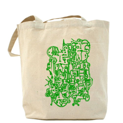 Сумка шоппер с принтом Organic Faces