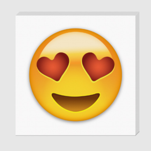 Холст Emoji Смайл: Влюбленный