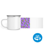 Кружка металлическая белая (круговая запечатка)