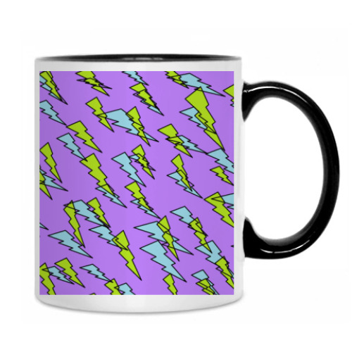 Кружка с принтом "Молния"