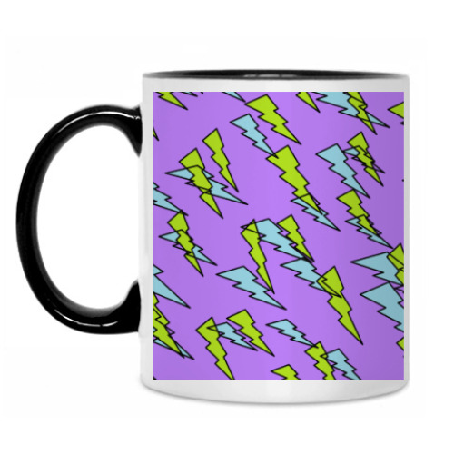 Кружка с принтом "Молния"