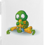 Добрый Черепашонок с морковкой