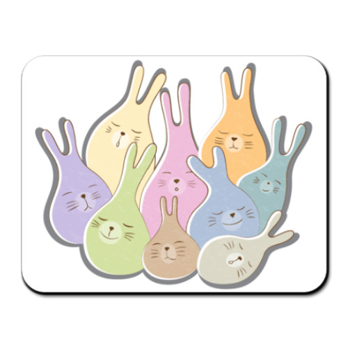 Коврик для мыши с принтом зайки
