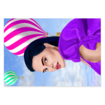 Девушка перед шаром