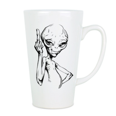 Chashka Latte Smeshnoj Prishelec Funny Alien Kupit Na Printdirect Ru 7875767 323