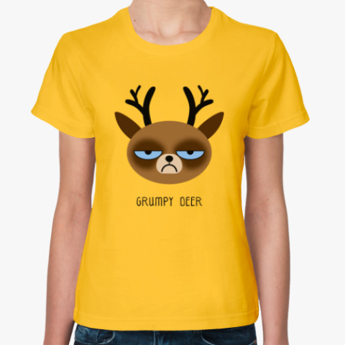 Женская футболка с принтом Grumpy Animals