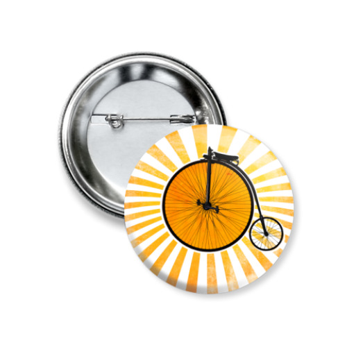 Значок 37мм с принтом Lets bike it!