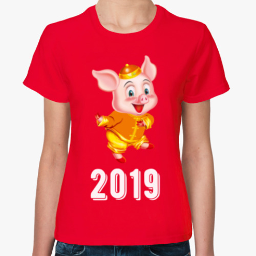 Женская футболка Happy Piggy Year
