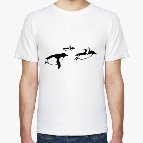 Футболка с принтом   Пингвины