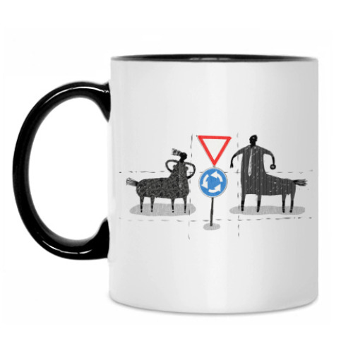 Кружка с принтом Бибикают