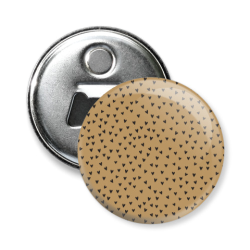 Магнит-открывашка с принтом  hearts