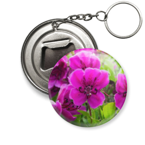 Брелок-открывашка с принтом Камчатка, цветы