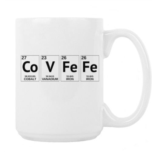 Кружка Coffee. Кофе. Периодическая таблица.