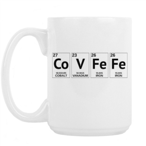 Кружка Coffee. Кофе. Периодическая таблица.