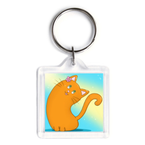Брелок с принтом Солнечная кошечка