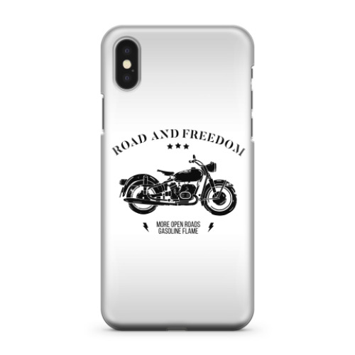 Чехол для iPhone X Король дорог (мотоцикл)