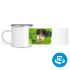 Кружка металлическая белая (круговая запечатка)