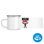 Кружка металлическая белая (круговая запечатка)