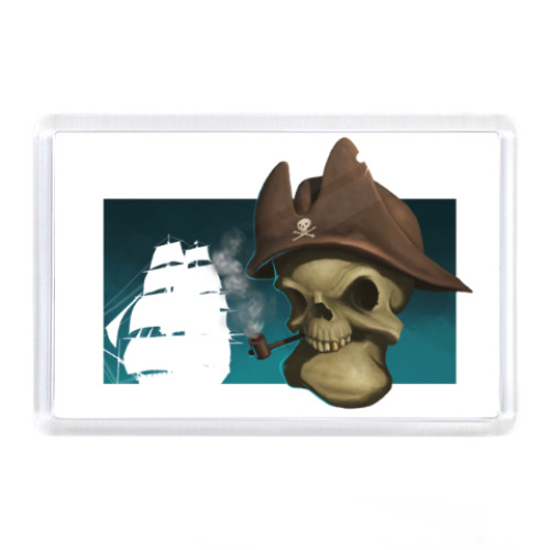 Магнит с принтом Пират_Череп