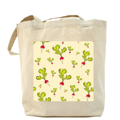 Сумка шоппер с принтом Редиска