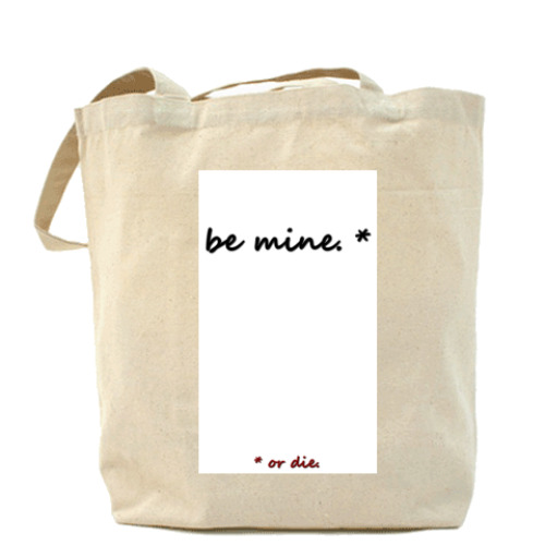 Сумка шоппер с принтом be mine
