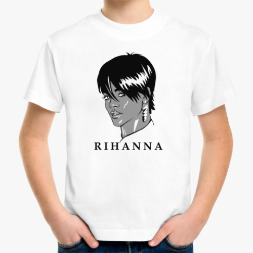 Детская футболка с принтом Rihanna