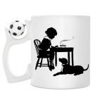 Кружка с футбольным мячиком
