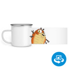 Кружка металлическая белая (круговая запечатка)