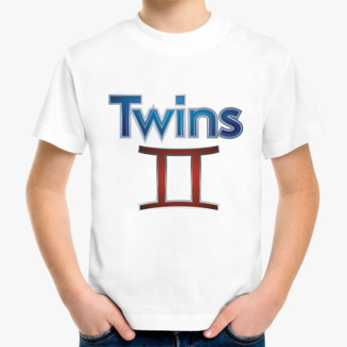 Детская футболка с принтом Близнецы