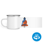 Кружка металлическая белая (круговая запечатка)