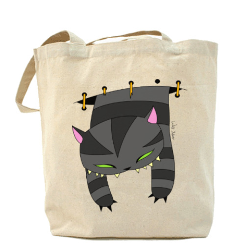 Сумка шоппер с принтом Кот Висля