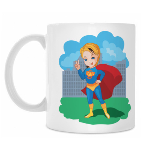 Кружка с принтом Супер бой