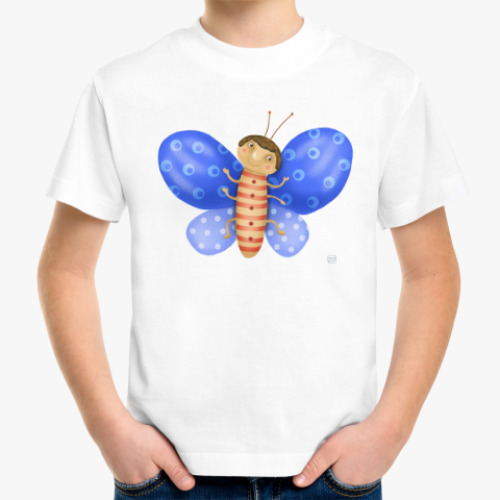 Детская футболка Смешная бабочка