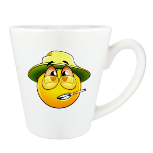 Чашка Латте с принтом Смайл