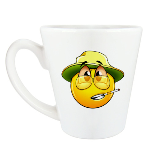 Чашка Латте с принтом Смайл