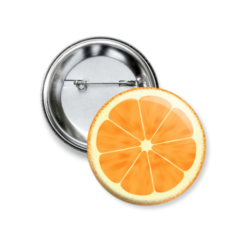 Значок 37мм Апельсин